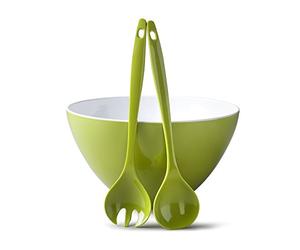 Zeal G217LSET Salad Bowl and Server Set, Lime