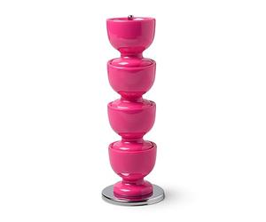 Zeal G277M Melamine Stack and Store Egg Cups/Holders, Set of 4 with Chrome Storage and Carry Stand-Mustard