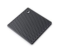 Zeal Heat Resistant Non-Slip Honeycomb Texture Trivet Mat, Silicone, Dark Grey,17 x 17 x 1cm