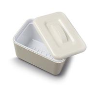 Zeal Insulated Butter Dish, Large 500 grams Capacity Double Walled Butter Tub/Container with Lid, Melamine - Cream