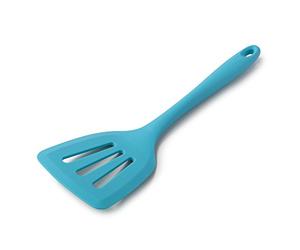 Zeal J157A Silicone Non-Stick Slotted Fish Slice/Cooking Turner (30cm) -Aqua , Blue