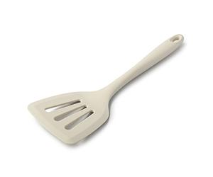 Zeal J157C Silicone Non-Stick Slotted Fish Slice/Cooking Turner (30cm) -Cream,Off-white