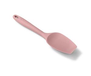 Zeal J220P Silicone Non-Stick Flat Ended, Flexible Spatula Spoon - Rose Pink