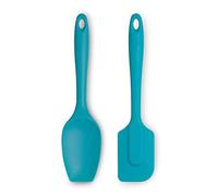 Zeal JSET10A Non-Stick Silicone Spatula Spoon 2-Piece Set-Aqua