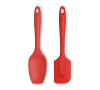 Zeal JSET10R Non-Stick Silicone Spatula & Spatula Spoon 2-Piece Set-Red