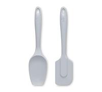 Zeal JSET10S Non-Stick Silicone Spatula & Spatula Spoon 2-Piece Set-French Grey, Aqua