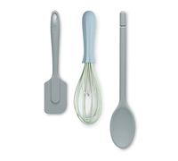 Zeal JSET28B Non-Stick Silicone Cooks Spoon, Whisk & Spatula 3-Piece Set-Duck Egg Blue