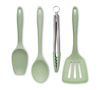 Zeal JSET40G Non-Stick Silicone Cooking Tongs, Sage Green