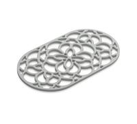 Zeal Large Silicone Trivet Mat Kitchen Worktop Protector for Hot Pots & Pans (32 x 18 cm) - Heat Resistant Non-Slip Oval Trivet (French Grey)