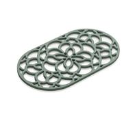 Zeal Large Silicone Trivet Mat Kitchen Worktop Protector for Hot Pots & Pans (32 x 18 cm) - Heat Resistant Non-Slip Oval Trivet (Dark Sage)