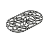 Zeal Large Silicone Trivet Mat Kitchen Worktop Protector for Hot Pots & Pans (32 x 18 cm) - Heat Resistant Non-Slip Oval Trivet (Elephant Grey)