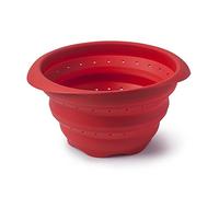 Zeal M125R Stick Non-Scratch Collapsible Colander, Silicone,Red,22.5 x 19 x 4 cm