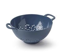 Zeal Melamine Berry Colander Small Kitchen Strainer Sieve with Easy Grip Handles, 15cm, Provence Blue