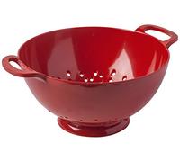 Zeal Melamine Colander Strainer 20cm - Kitchen Pasta Strainer & Vegetable Drainer with Easy Grip Handles, Dishwasher Safe, Red