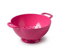 Zeal Melamine Colander Strainer 20cm - Kitchen Pasta Strainer & Vegetable Drainer with Easy Grip Handles, Dishwasher Safe, Neon Pink