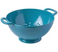 Zeal Melamine Colander Strainer 20cm - Kitchen Pasta Strainer & Vegetable Drainer with Easy Grip Handles, Dishwasher Safe, Aqua