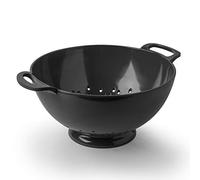 Zeal Melamine Colander Strainer 24cm - Kitchen Pasta Strainer & Vegetable Drainer with Easy Grip Handles, Dishwasher Safe, Dark Grey