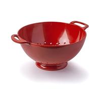 Zeal Melamine Colander Strainer 24cm - Kitchen Pasta Strainer & Vegetable Drainer with Easy Grip Handles, Dishwasher Safe, Red