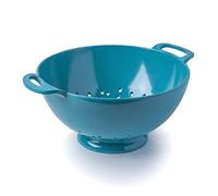 Zeal Melamine Colander Strainer 24cm - Kitchen Pasta Strainer & Vegetable Drainer with Easy Grip Handles, Dishwasher Safe, Aqua