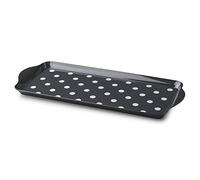 Zeal Melamine Dotty Serving Design Tray (38x17cm) Dark Grey