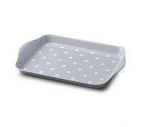Zeal Melamine Mini Dotty Design Serving Tray (18x14cm) - French Grey
