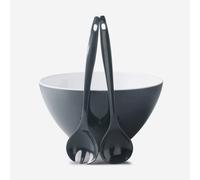 Zeal Melamine Salad Bowl & Servers Set in Dark Grey Zeal Dark Grey