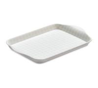 Zeal Mini Serving Tray, Small Melamine Tea & Coffee Tray, Gingham Pattern Snack & Drinks Tray with Raised Handles, BPA Free, 18 x 14cm (Sage Green)