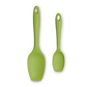 Zeal Non-Stick Silicone Large & Small Spatula Spoon - Lime Green