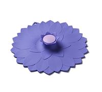 Zeal Reusable Eco-Friendly Flower Design Cooking and Storage Airtight Seal Lid, Silicone, Purple, 24.5 x 24.5 x 4 cm