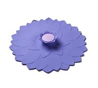 Zeal Reusable Eco-Friendly Flower Design Cooking and Storage Airtight Seal Lid, Silicone, Purple, 30 x 30 x 3 cm