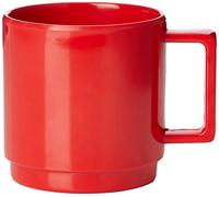 Zeal Set of 4 Melamine Stackable Mugs 250ml - Red