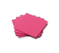 Zeal Silicone Coasters - Set of 4 Non-Slip, Water-Resistant Drink Mats for Coffee, Tea, Beer - Durable Bar Coasters, 10cm (Neon Pink)