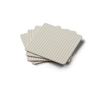 Zeal Silicone Coasters - Set of 4 Non-Slip, Water-Resistant Drink Mats for Coffee, Tea, Beer - Durable Bar Coasters, 10cm (Cream)