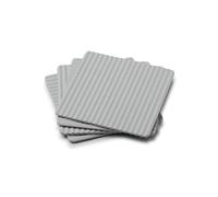 Zeal Silicone Coasters - Set of 4 Non-Slip, Water-Resistant Drink Mats for Coffee, Tea, Beer - Durable Bar Coasters, 10cm (French Grey)