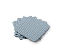 Zeal Silicone Coasters - Set of 4 Non-Slip, Water-Resistant Drink Mats for Coffee, Tea, Beer - Durable Bar Coasters, 10cm (Duck Egg Blue)