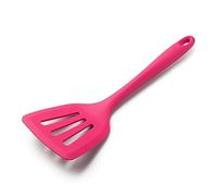 Zeal Silicone Fish Slice, Food Turner with Flexible Stainless Steel Core, Wide Cooking Spatula Slotted Turner, Ideal for Eggs, Pancakes, Fish and More, Heat Resistant, Non-Scratch, 30cm, Neon Pink