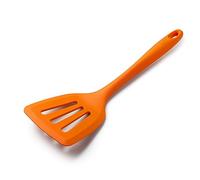 Zeal Silicone Fish Slice, Food Turner with Flexible Stainless Steel Core, Wide Cooking Spatula Slotted Turner, Ideal for Eggs, Pancakes, Fish and More, Heat Resistant, Non-Scratch, 30cm, Neon Orange