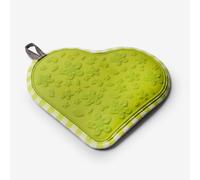 Zeal Silicone Heart Shaped Hot Grab Trivet Mat Gingham in Lime Zeal Lime