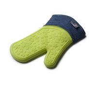Zeal Silicone Heavy Duty Single Oven Mitt Glove, Lime Green (29 cm Long) - Denim