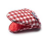 Zeal Silicone Hot Grab Mini Oven Mitt, Gingham, Red