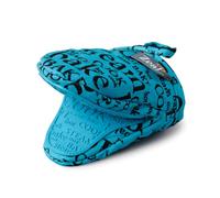 Zeal Silicone Pot Holder Mini Oven Mitt - Mitt for Air Fryer with Hot Print Design and Comfortable Quilted Cotton Inner - Heat and Water Resistant, Aqua Blue