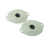 Zeal Silicone Keep Fresh Storage Airtight Seal Mini Lid Reusable Eco-Friendly Classic Design Set of 2 Sage Green (10cm/4")