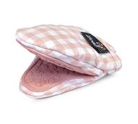 Zeal Silicone Mini Mitt Pot Holder Gingham, Cotton,17.5 x 13.5 x 2.5 cm - Dug Egg Blue, Red, Lime, Cream and sage Green (Rose Pink)