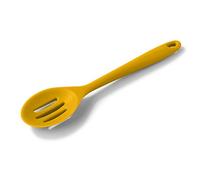 Zeal Silicone Non-Stick Slotted Kitchen Cooking Spoon, Heat-Resistant Perfect for Stirring, Serving, Scooping, Draining and Mixing, 28cm, Mustard Yellow