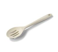Zeal Silicone Non-Stick Slotted Kitchen Cooking Spoon, Heat-Resistant Perfect for Stirring, Serving, Scooping, Draining and Mixing, 28cm, Cream