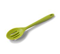 Zeal Silicone Non-Stick Slotted Kitchen Cooking Spoon, Heat-Resistant Perfect for Stirring, Serving, Scooping, Draining and Mixing, 28cm, Lime Green
