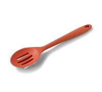 Zeal Silicone Non-Stick Slotted Kitchen Cooking Spoon, Heat-Resistant Perfect for Stirring, Serving, Scooping, Draining and Mixing, 28cm, Red