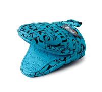Zeal Silicone Pot Holder Mini Oven Mitt - Mitt for Air Fryer with Hot Print Design and Comfortable Quilted Cotton Inner - Heat and Water Resistant, Aqua Blue