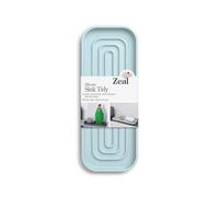 Zeal Silicone Sink Tray - Soap and Sponge Holder for Kitchen or Bathroom Sink, Non-Slip Silicone Organiser (Duck Egg Blue)