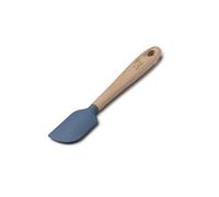 Zeal Silicone Spatula with Ash Wooden Handle - 19cm Non-Scratch, Heat-Resistant Cooking & Baking Spatula for Mixing, Scraping & Folding (Provence Blue)